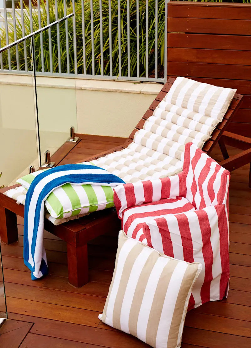 Stripy Alfresco Director Chair Covers - Stripe Design - 100% Cotton