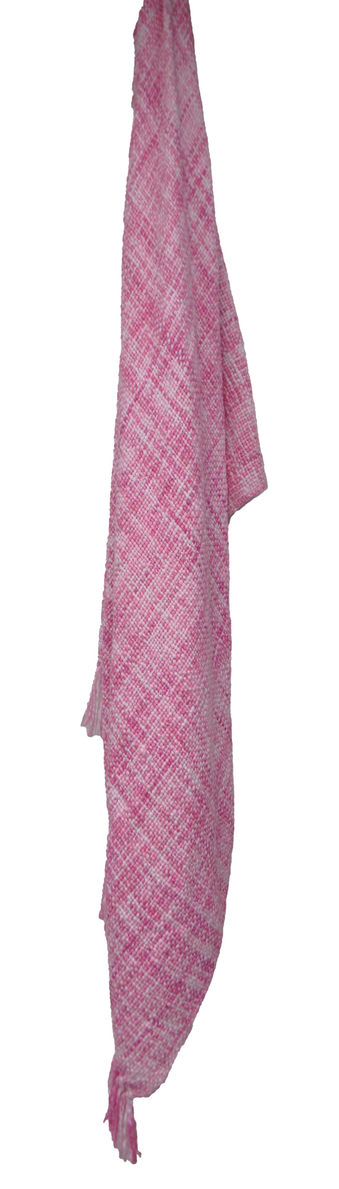 Rans Oslo Summer\Winter acrylic weaved Woven Throws 127x152cm | Baby Pink