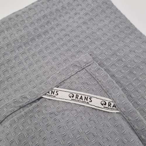 RANS London Waffle Tea towels | Silver | Set of 3