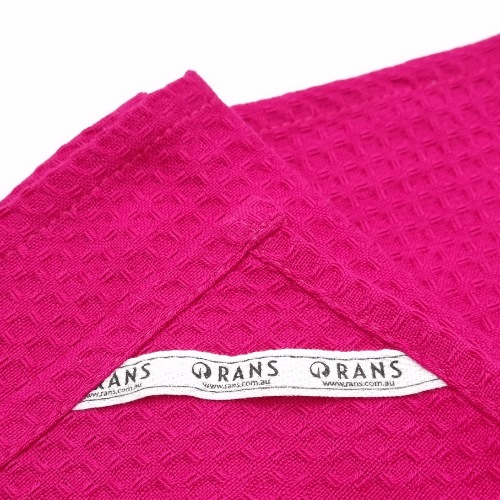 RANS London Waffle Tea towels | Hot Pink | Set of 3
