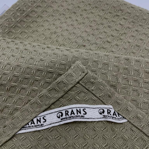 RANS London Waffle Tea towels | Latte | Set of 3