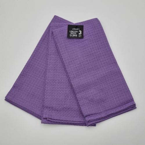 RANS London Waffle Tea towels | Lilac | Set of 3