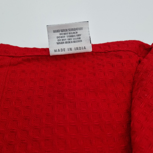 RANS London Waffle Tea towels | Red | Set of 3