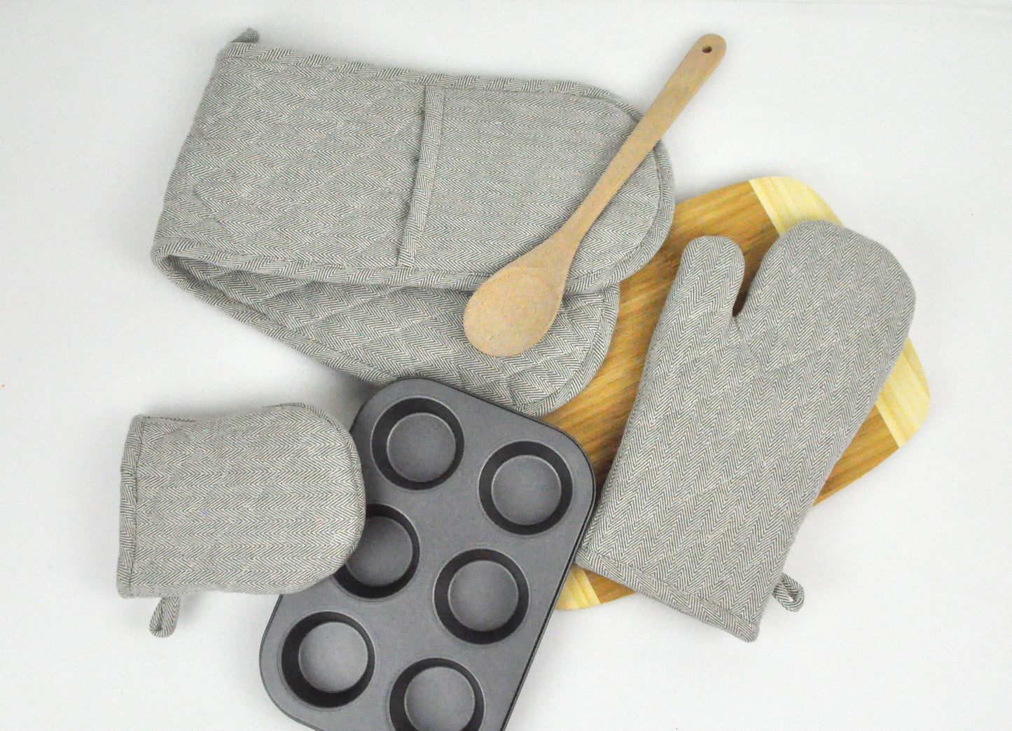 Herringbone Double Mitts 100% Cotton | Single Double Mitt