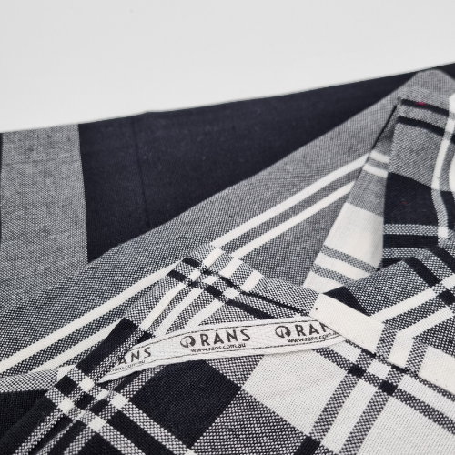 RANS Madrid Stripe & Check Tea Towels | 3 piece set | Black