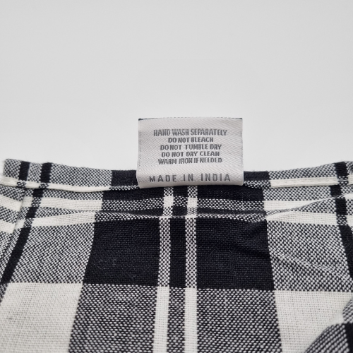 RANS Madrid Stripe & Check Tea Towels | 3 piece set | Black