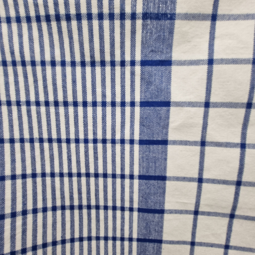 RANS Milan Tea Towels Check & Stripe Designs | 5 Piece Sets | COBALT BLUE