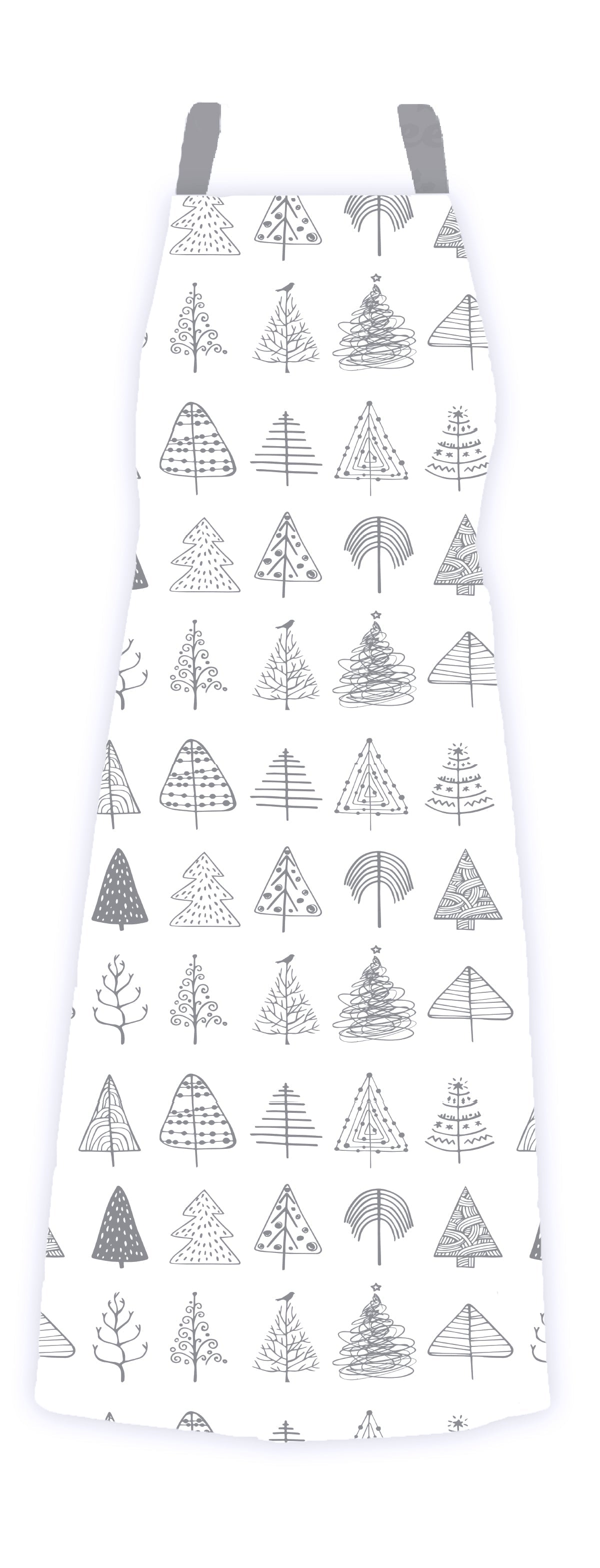 Christmas Tree Apron With Pocket - 70 cm x 90 cm.