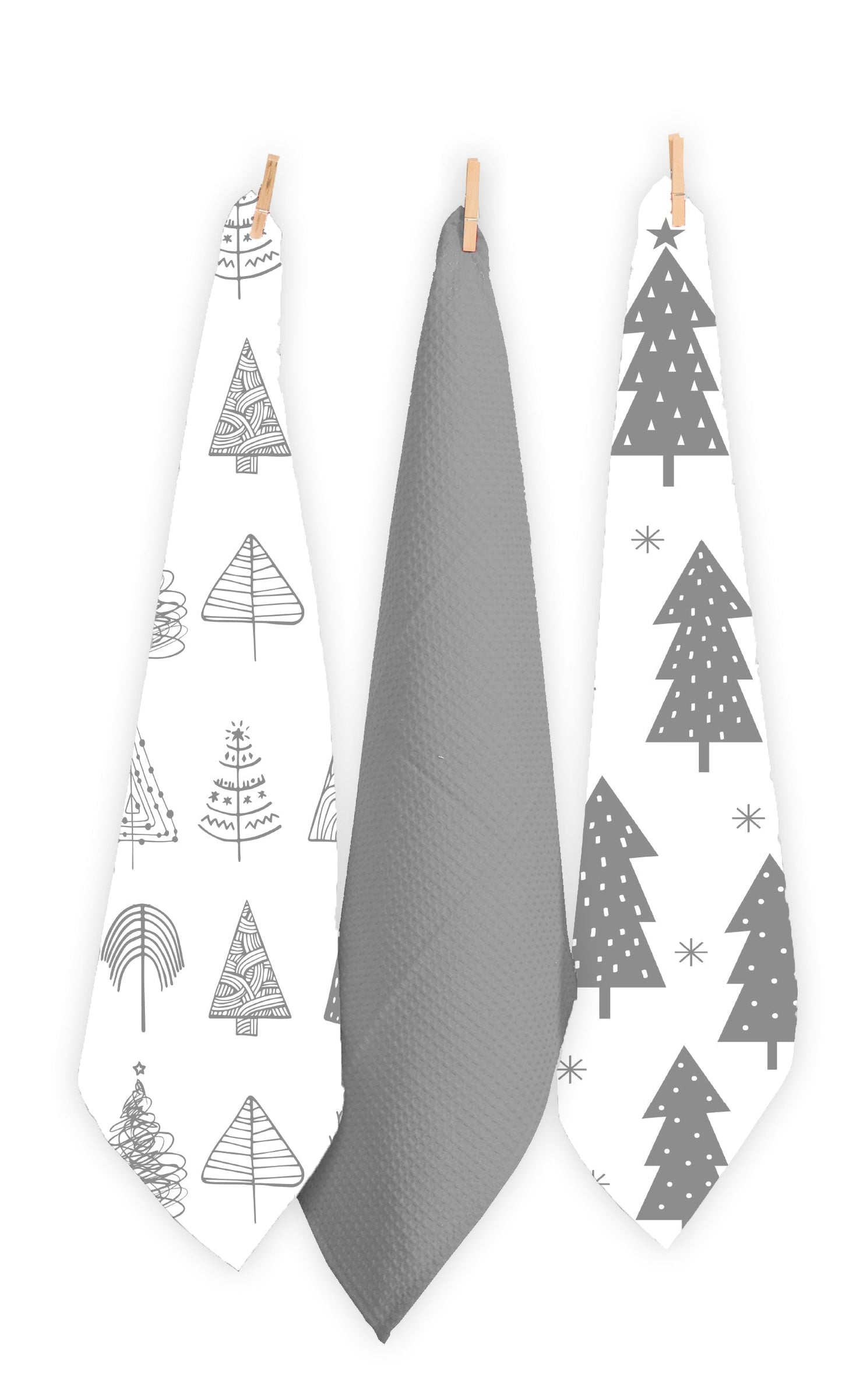 Christmas Tree Tea Towels - Set Of 3.