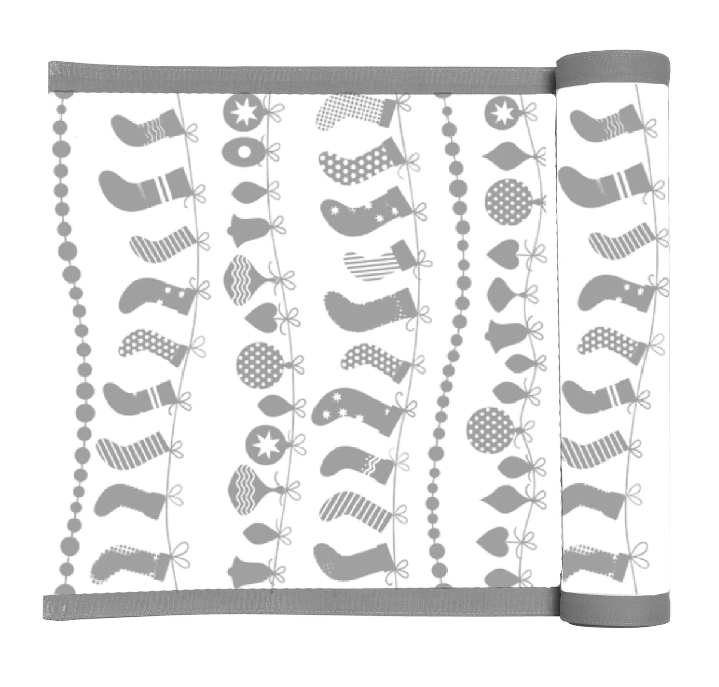 Christmas Santa Socks Table Runners - 33 x 180.