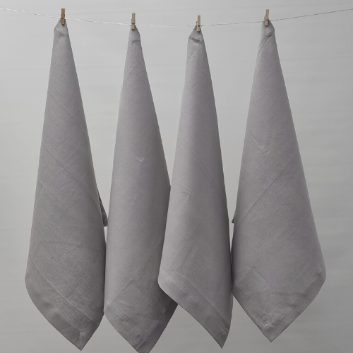 Jenny Mclean Venice Pure Linen Napkins - Set of 4 | Grey