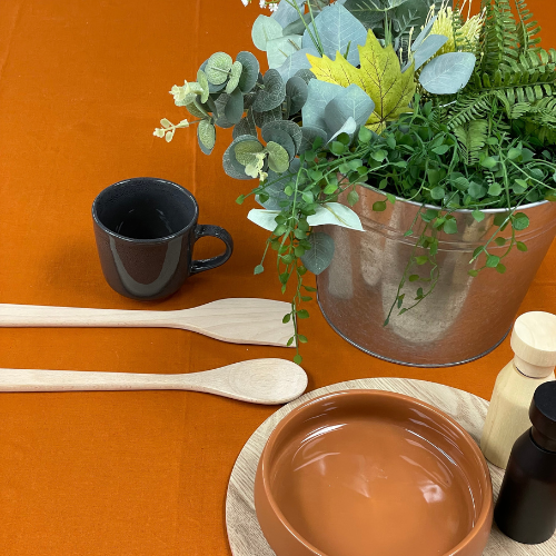 Jenny Mclean Venice Tablecloths 100% Linen | Terracotta