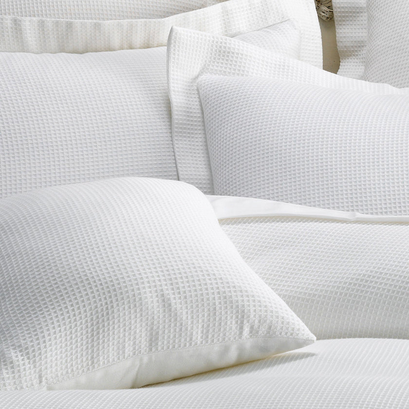 Paris Waffle Quilt Cover Sets White
