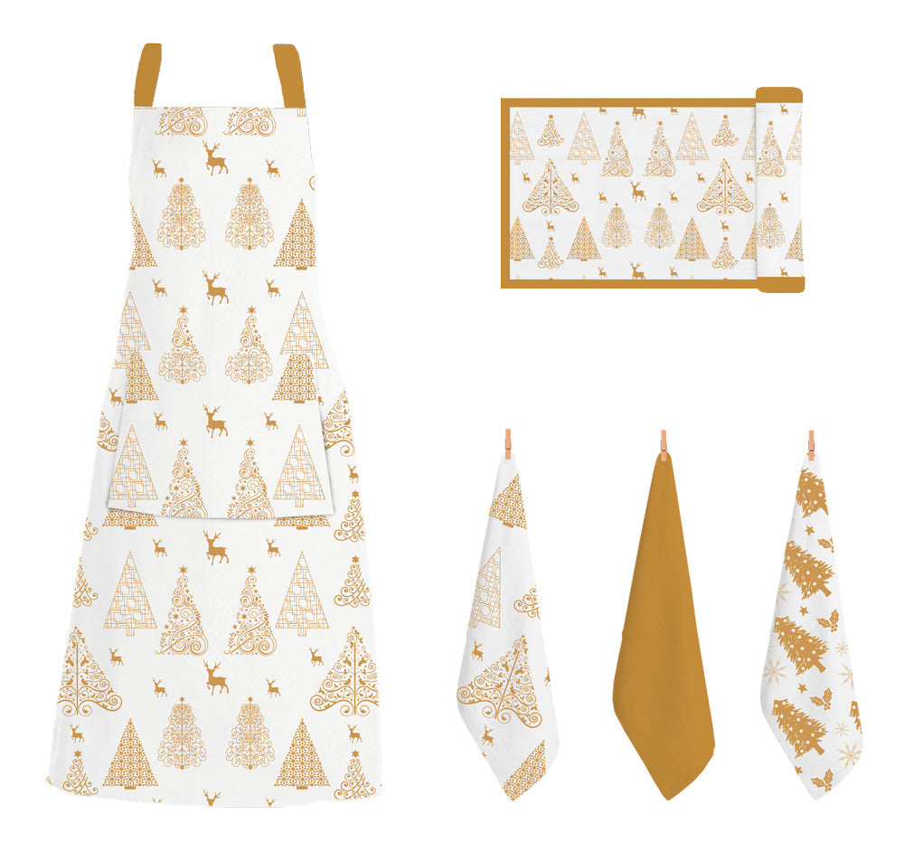 Christmas Tree Aprons with Pocket.