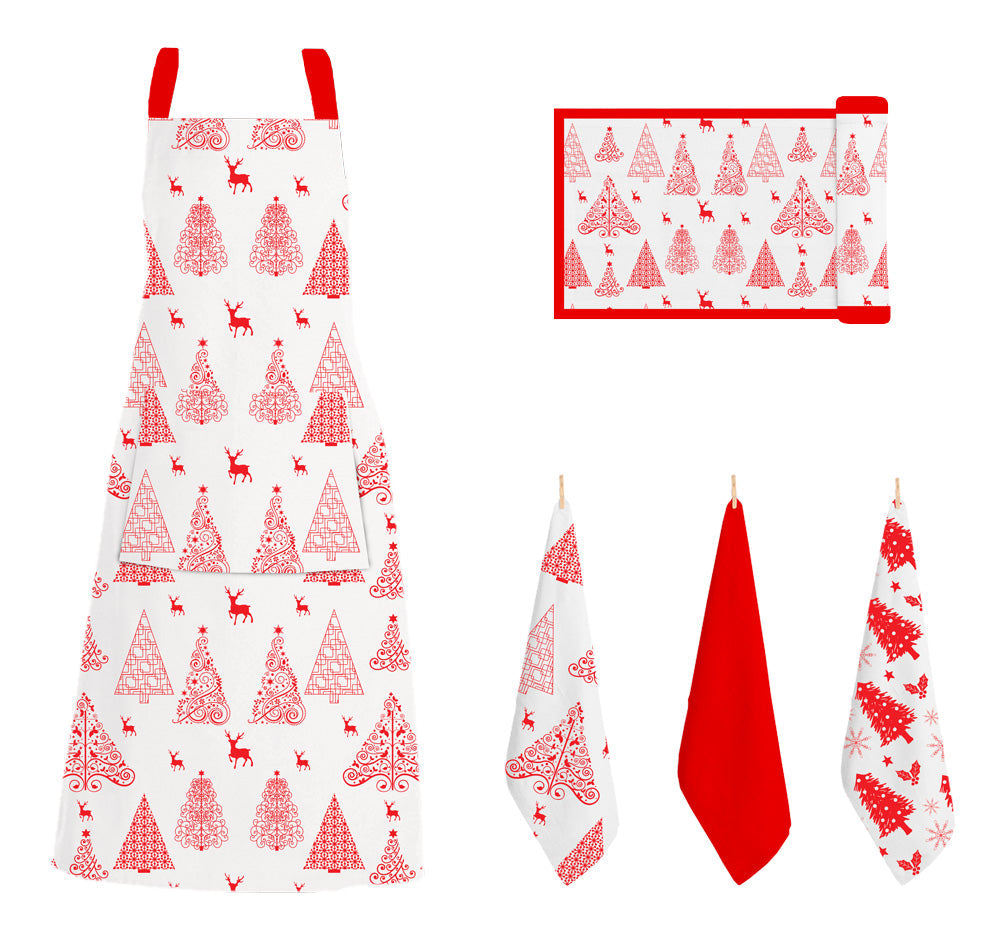 Christmas Tree Aprons with Pocket.