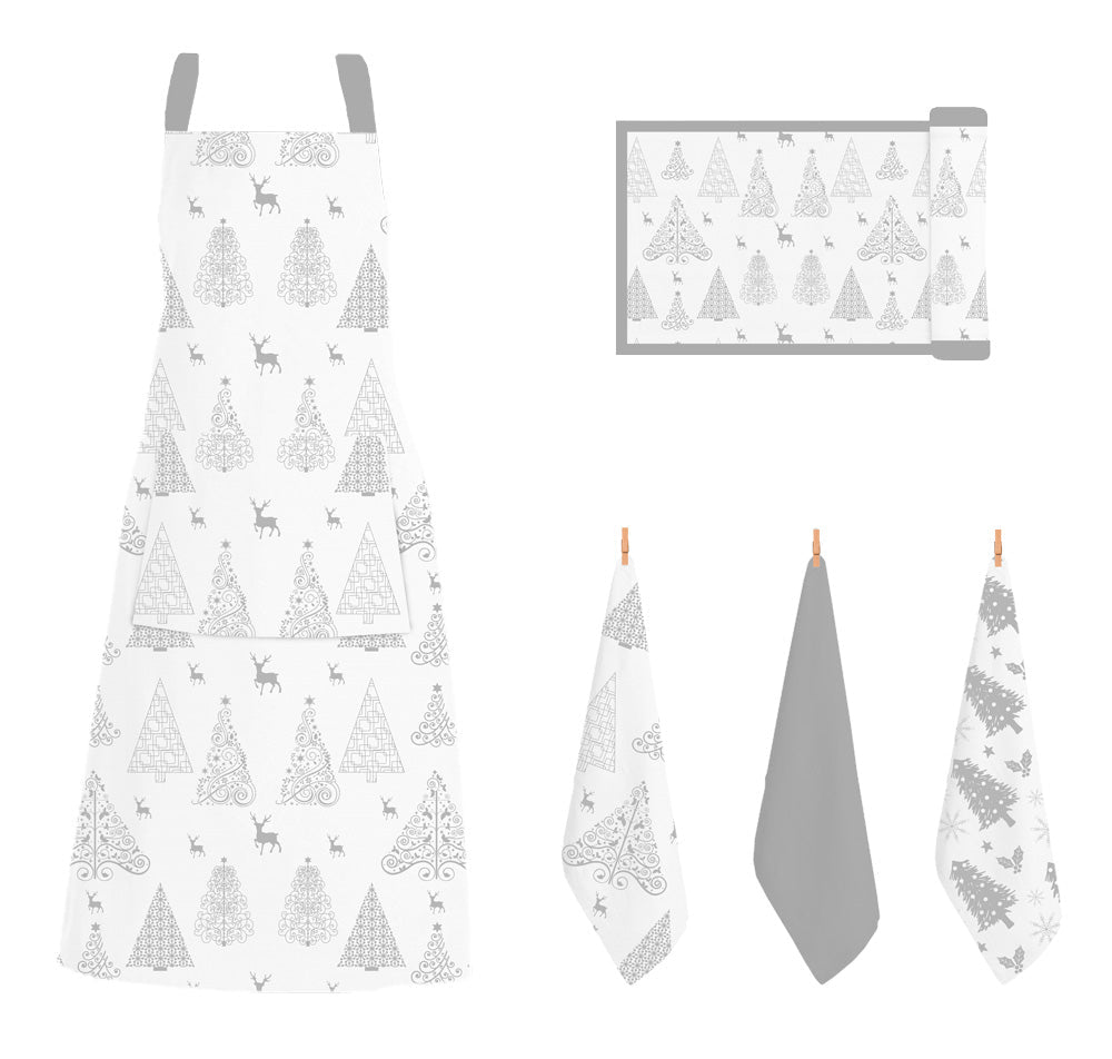 Christmas Tree Aprons with Pocket.