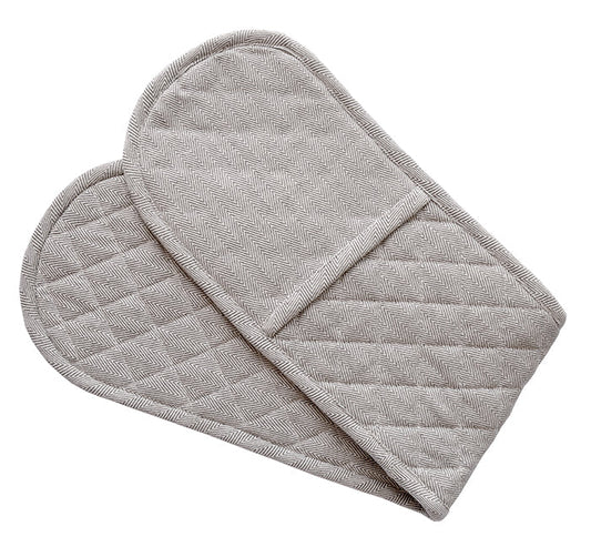Herringbone Double Mitts 100% Cotton | Single Double Mitt