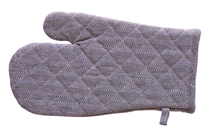 Herringbone Kitchen Oven Gloves | Single Oven Glove