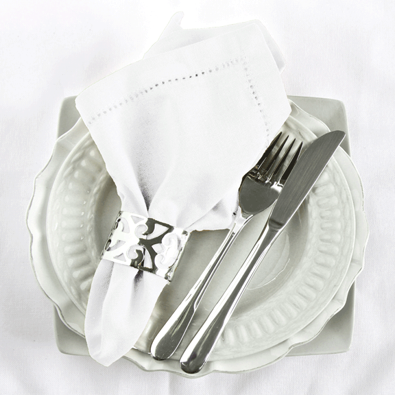 Rans Elegant Hemstitch Napkins - 45 cm x 45 cm - Set of 4
