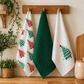 Rans Christmas Tree Tea Towels 100% Cotton - Set of 3