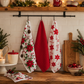 RANS Christmas Flowers Tea Towel Set of 3 – Red, 50 x 70 cm