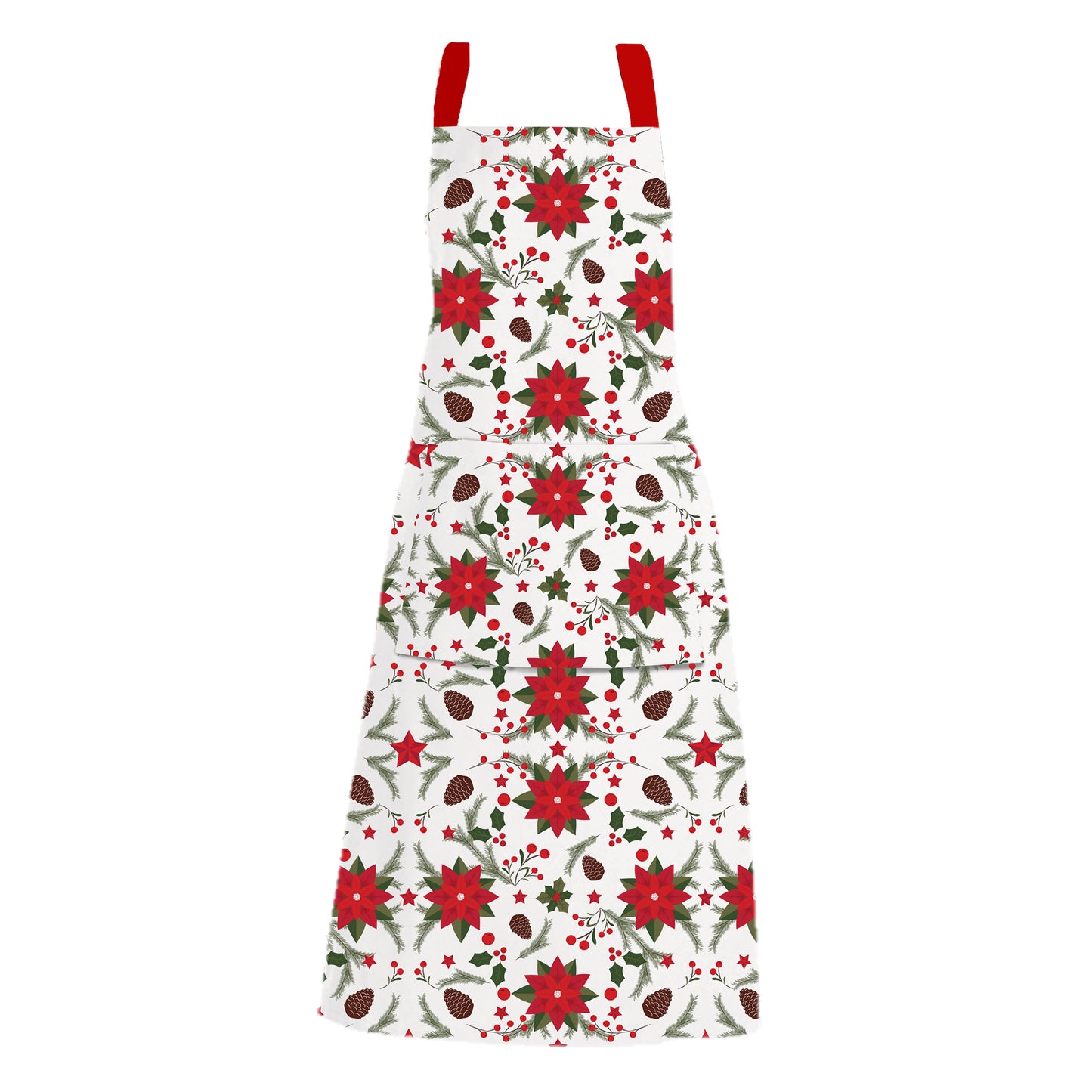 RANS Christmas Flowers Apron 70 x 90 cm Christmas - Red