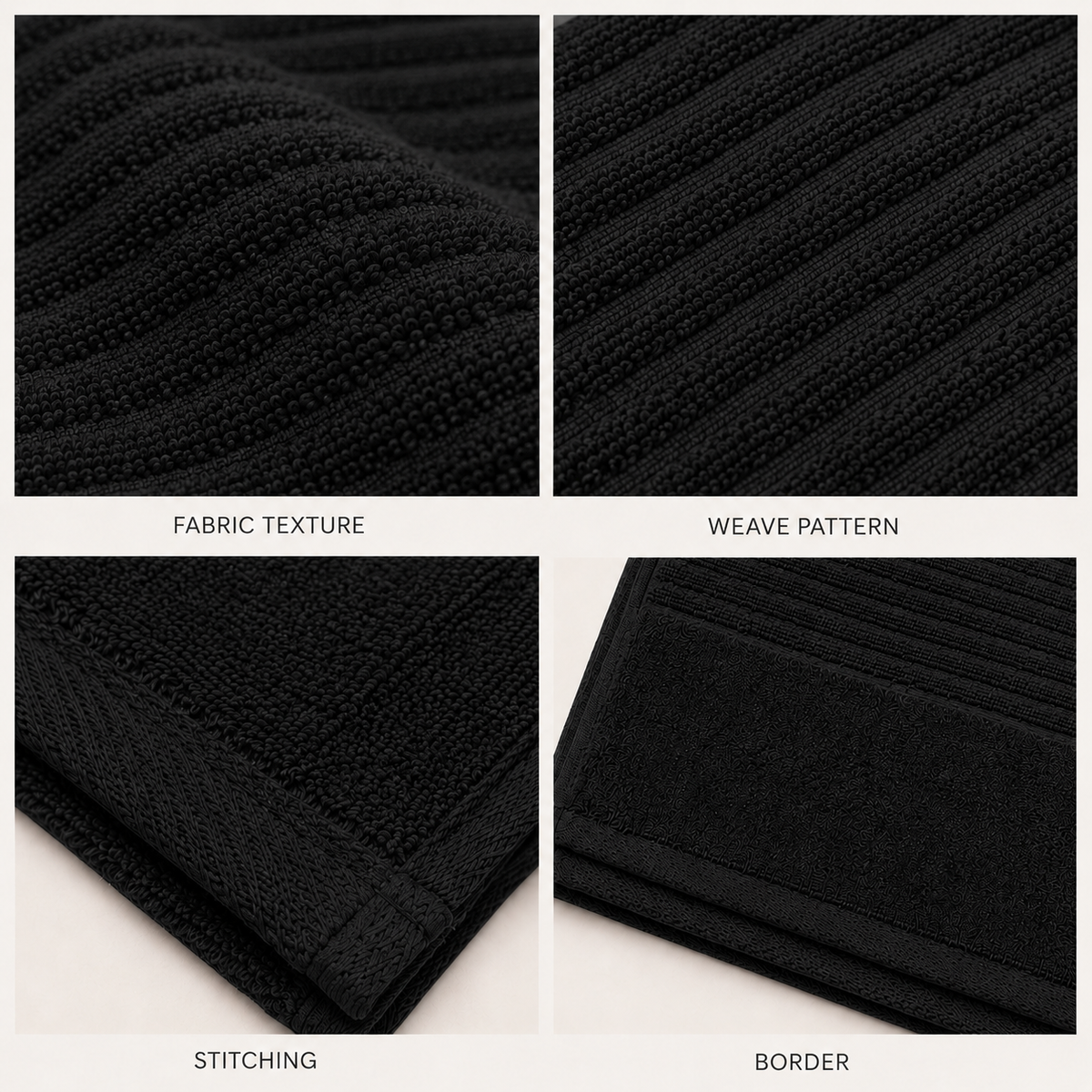 Royal Excellency Bath mat 1050GSM – Black - 100% Cotton | JENNY MCLEAN