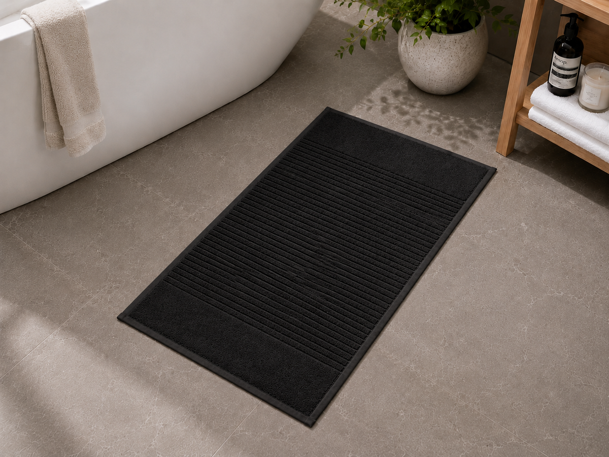 Royal Excellency Bath mat 1050GSM – Black - 100% Cotton | JENNY MCLEAN