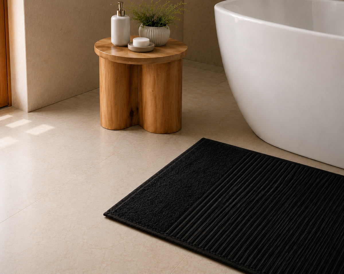 Royal Excellency Bath mat 1050GSM – Black - 100% Cotton | JENNY MCLEAN