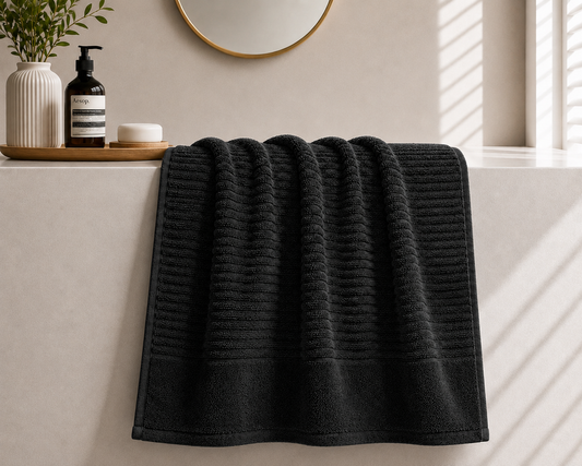 Royal Excellency Bath Towel – Black – 100% Cotton | JENNY MCLEAN