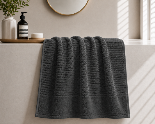 Royal Excellency Bath Towel – Charcoal – 100% Cotton | JENNY MCLEAN