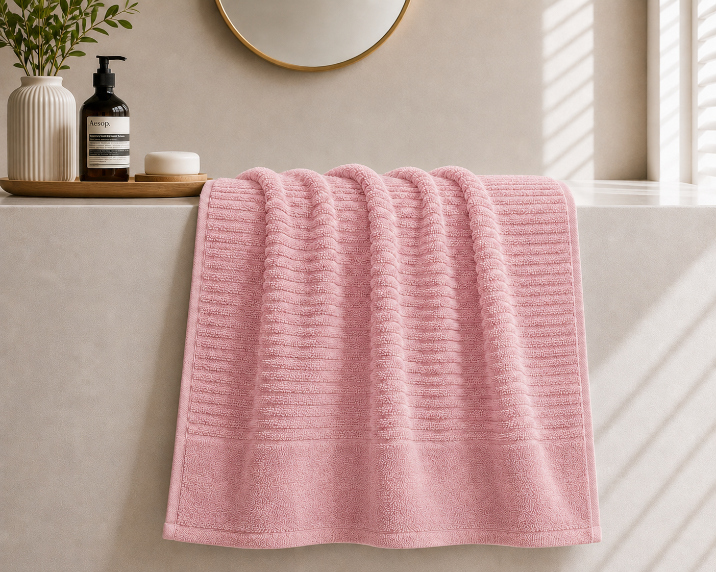 JENNY MCLEAN Royal Excellency 600 GSM 100% Cotton Bath Towel - Rosebud