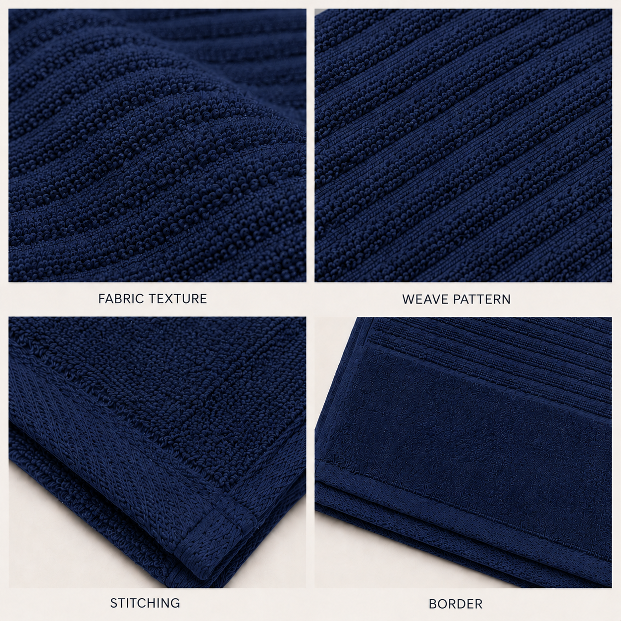 Royal Excellency Face Towel – Navy – 100% Cotton | JENNY MCLEAN
