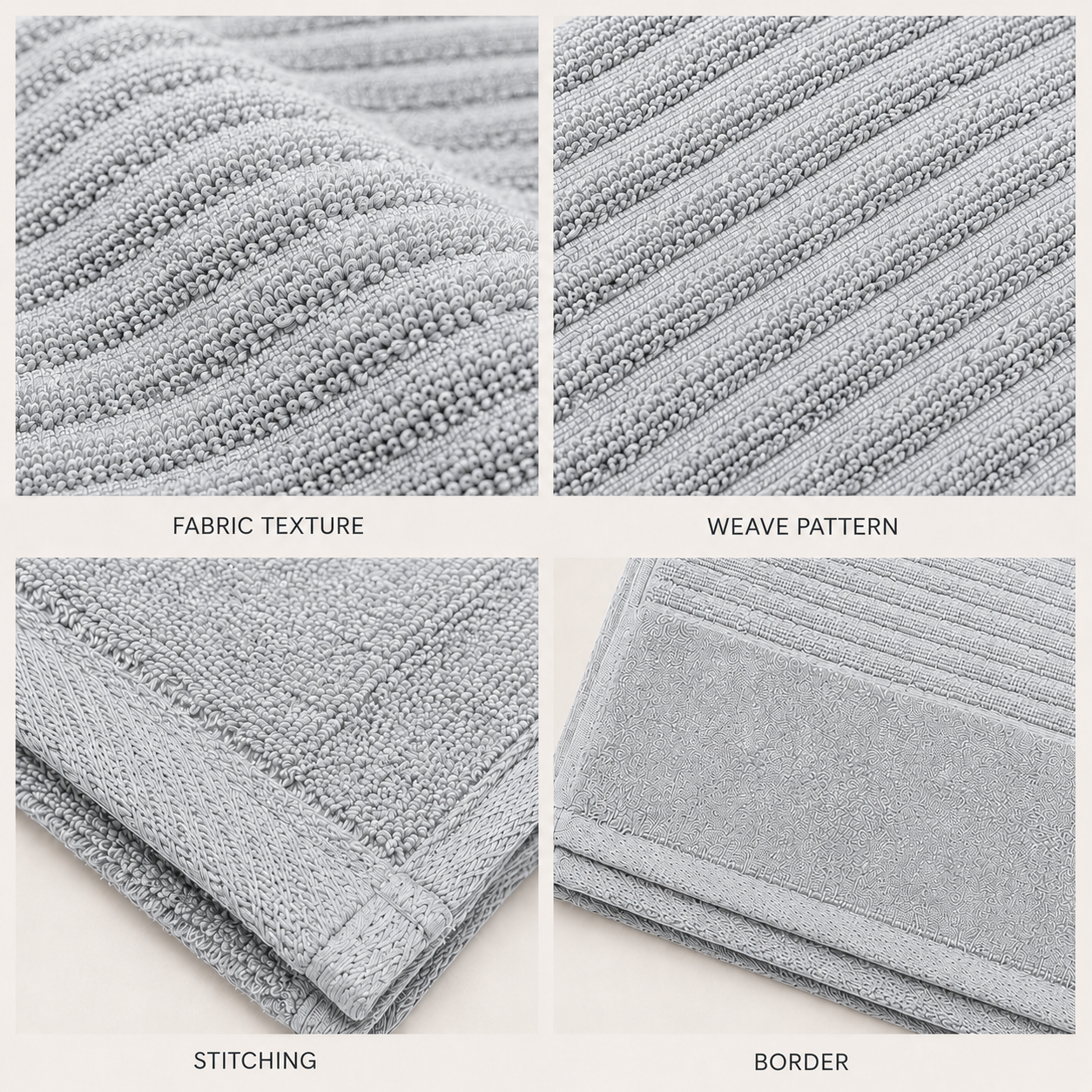 Royal Excellency Face Towel – Silver – 100% Cotton | JENNY MCLEAN