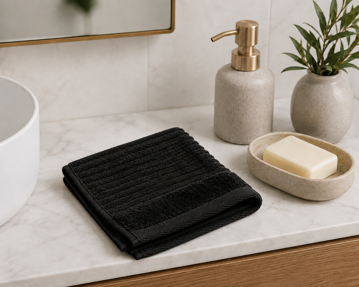 Royal Excellency Face Towel – Charcoal – 100% Cotton | JENNY MCLEAN