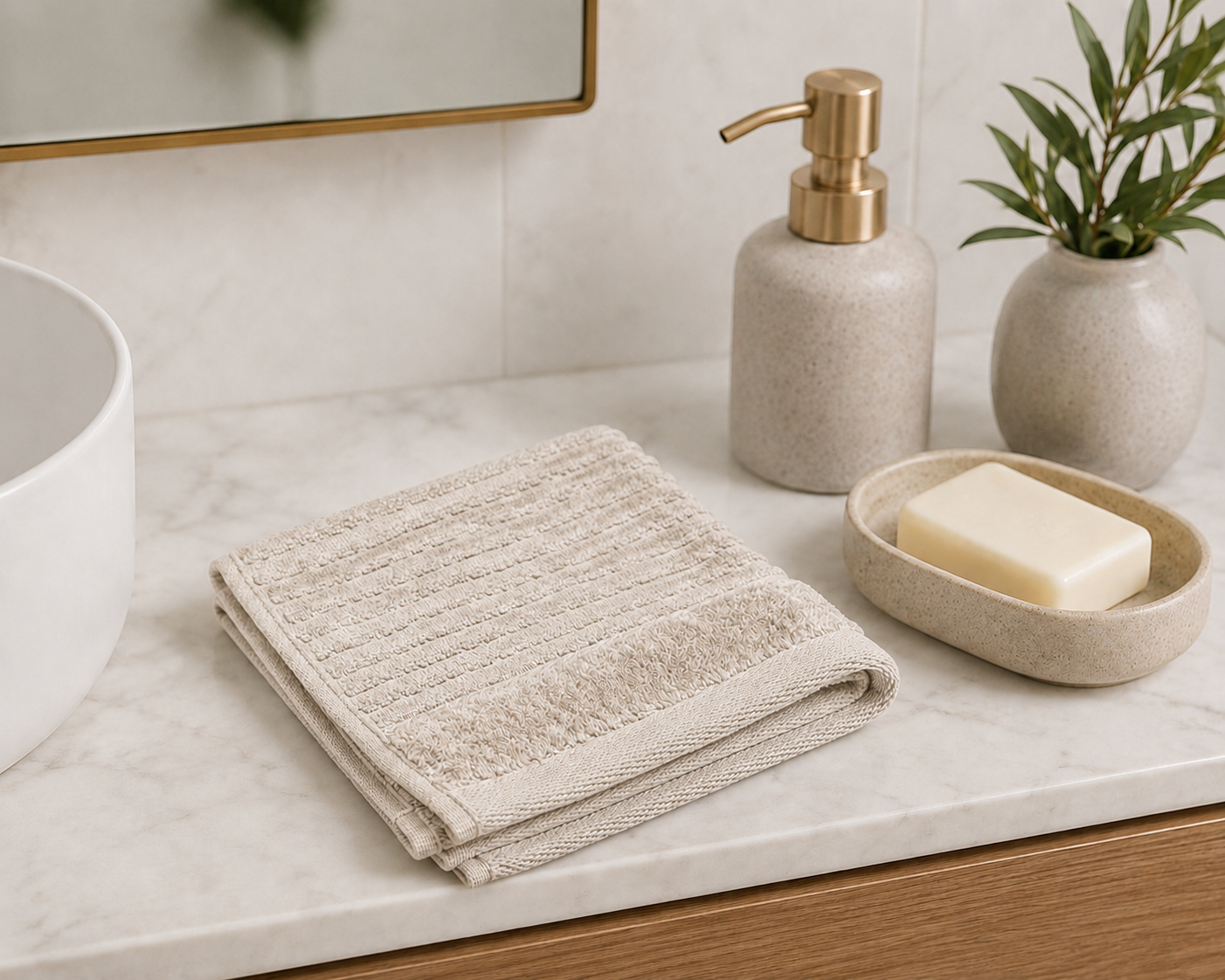 Royal Excellency Face Towel – Plaster – 100% Cotton | JENNY MCLEAN