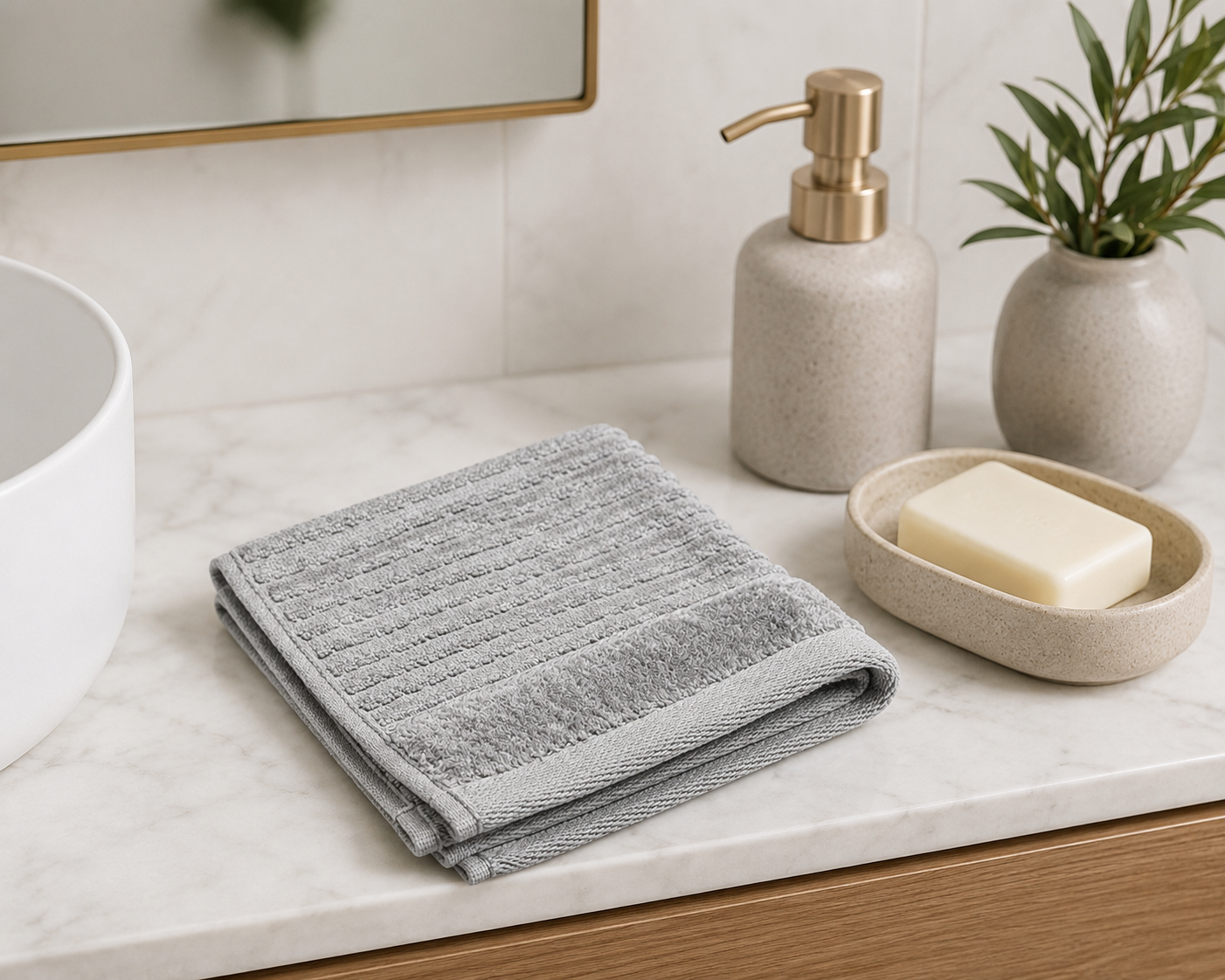 Royal Excellency Face Towel – Silver – 100% Cotton | JENNY MCLEAN