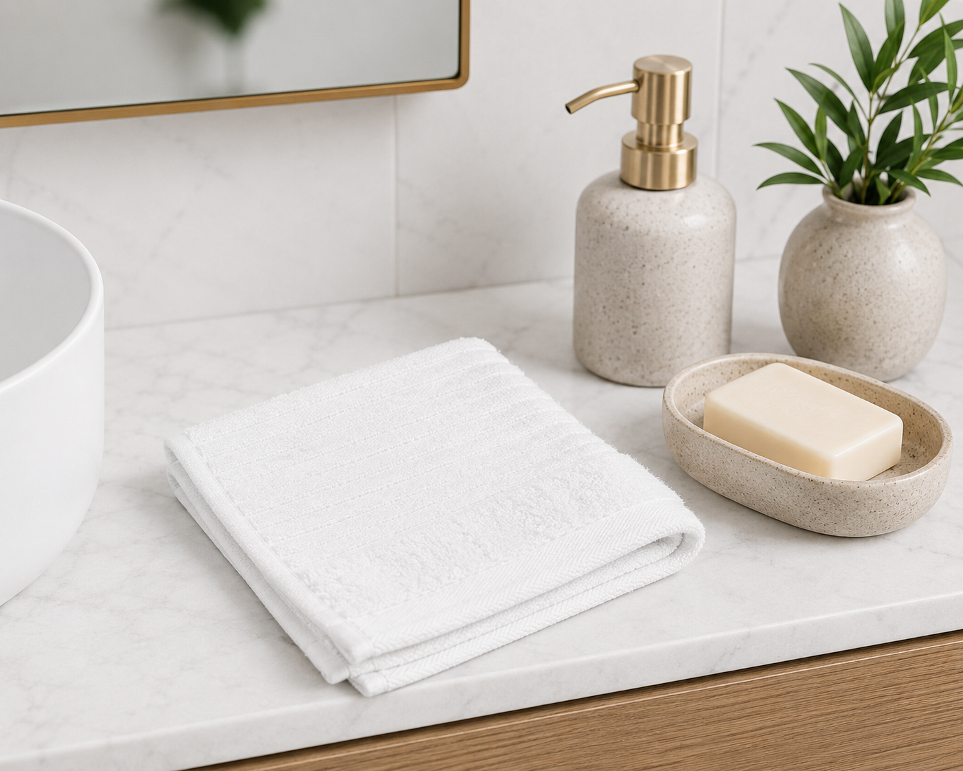 Royal Excellency Face Towel – White – 100% Cotton | JENNY MCLEAN