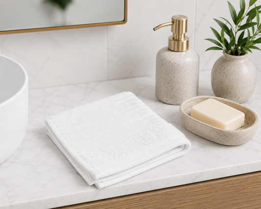 Royal Excellency Face Towel – White – 100% Cotton | JENNY MCLEAN