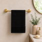 JENNY MCLEAN Royal Excellency 600 GSM 100% Cotton Hand Towel - Black