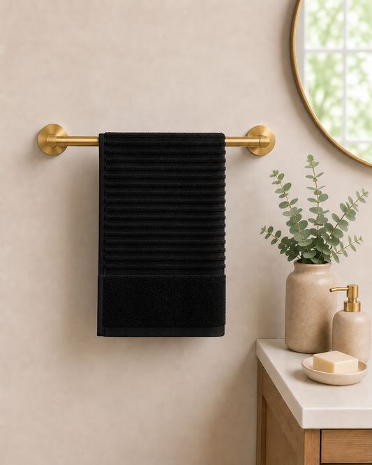 Royal Excellency Hand Towel – Black – 100% Cotton | JENNY MCLEAN