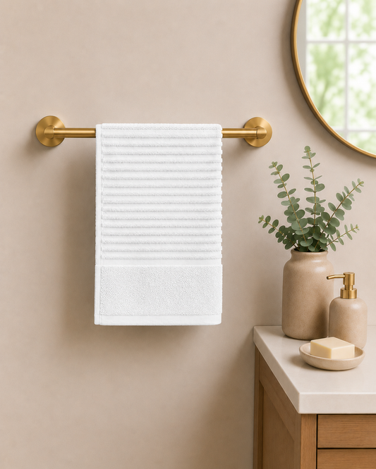 Royal Excellency Hand Towel – Snow White – 100% Cotton | JENNY MCLEAN