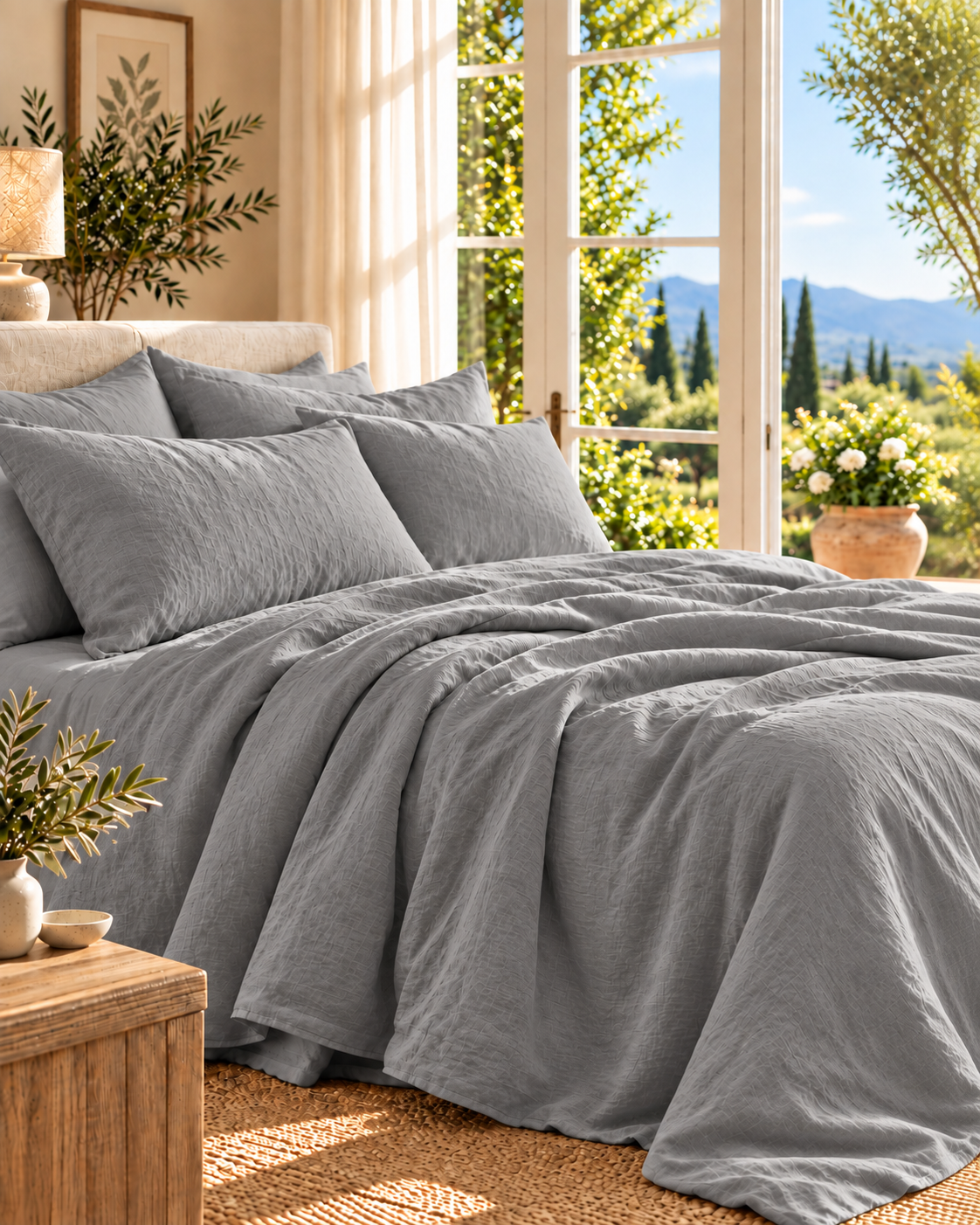 Jenny mclean Doux Quilt Cover 3pc Sets 100% Pure Linen