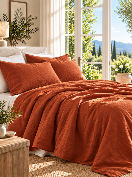 Jenny mclean Doux Quilt Cover 3pc Sets 100% Pure Linen