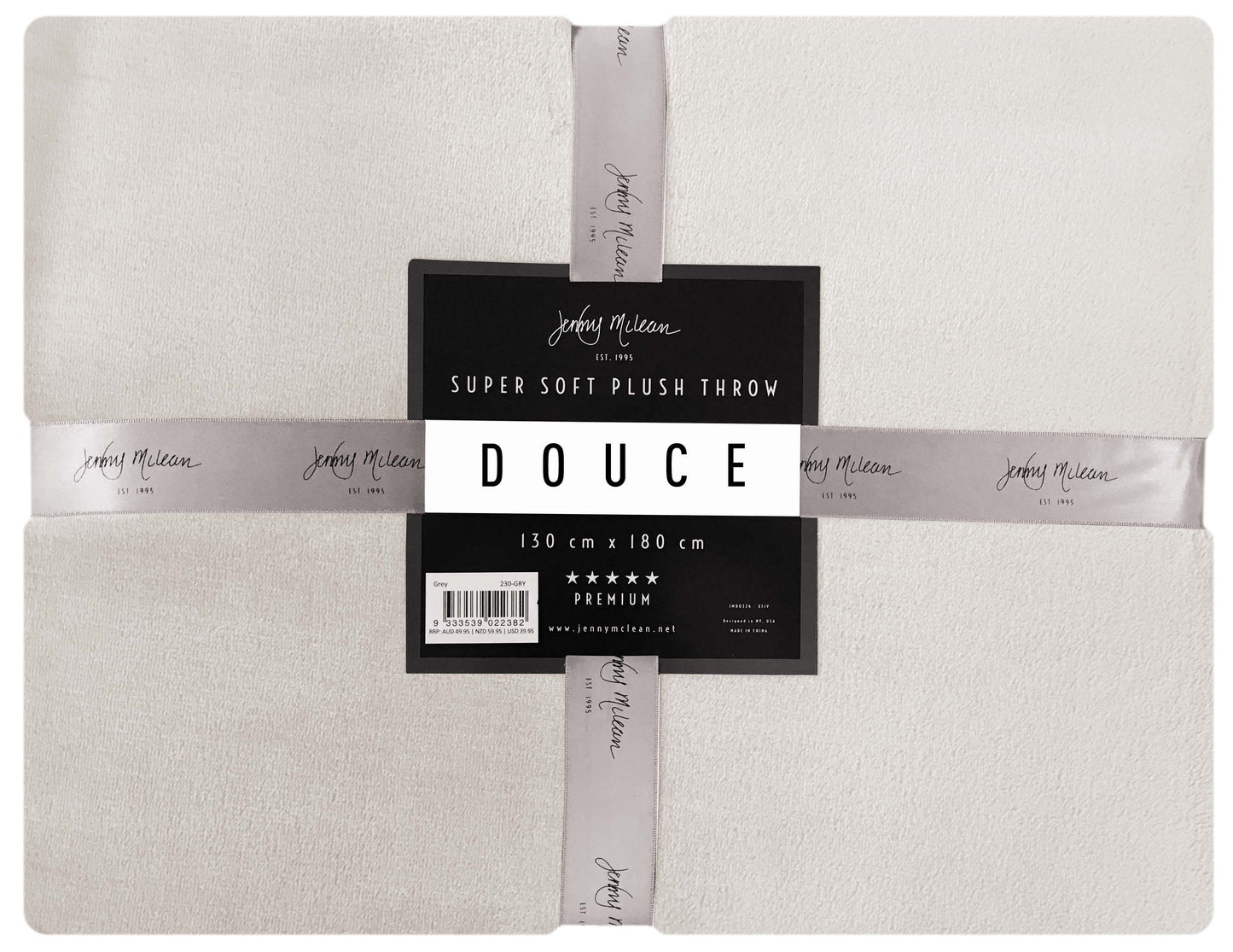 Jenny McLean Douce Super Soft Plush Blanket 300GSM