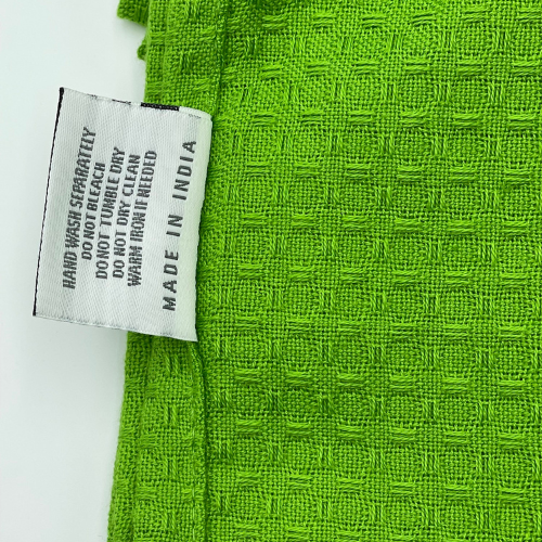 RANS London Waffle Tea towels | Lime Green | Set of 3