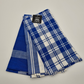 RANS Madrid Stripe & Check Tea Towels | 3 piece set | Cobalt Blue