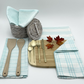 RANS Milan Tea Towels Check & Stripe Designs | 5 Piece Sets | ISLAND PARADISE BLUE
