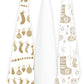 Christmas Santa Socks Tea Towels - Set Of 3.