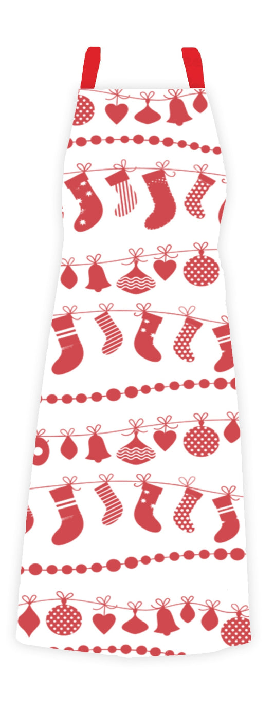 Christmas Santa Socks Aprons With Pocket - 70 cm x 90 cm.